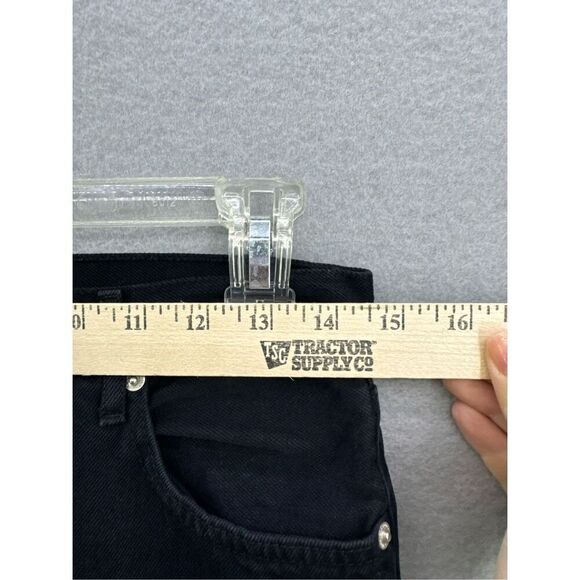 Zara Womens Black Denim High Rise Stretch Fringes Cropped Jeans Dark Wash Size 2 - Picture 11 of 13